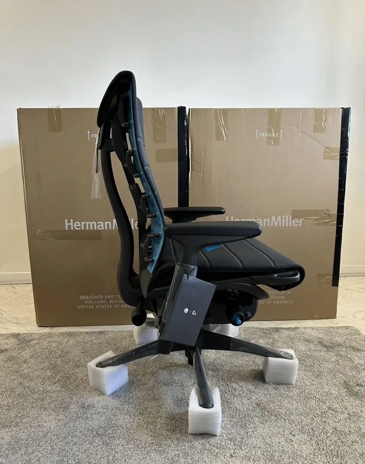 herman miller embody x logitech gaming chair black & cyan herman miller embody x logitech gaming chair black & cyan
