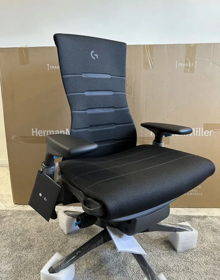 herman miller embody x logitech gaming chair black & cyan herman miller embody x logitech gaming chair black & cyan