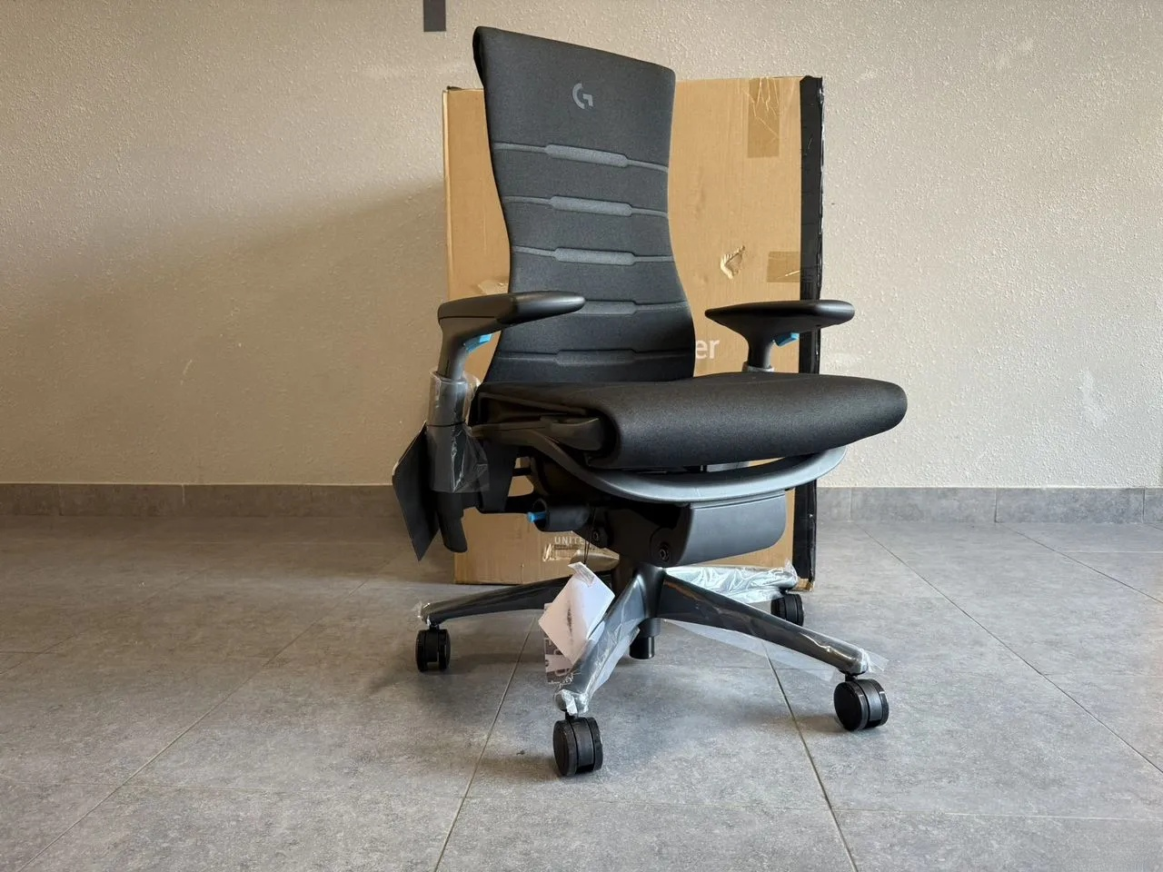 herman miller embody x logitech gaming chair black & cyan herman miller embody x logitech gaming chair black & cyan