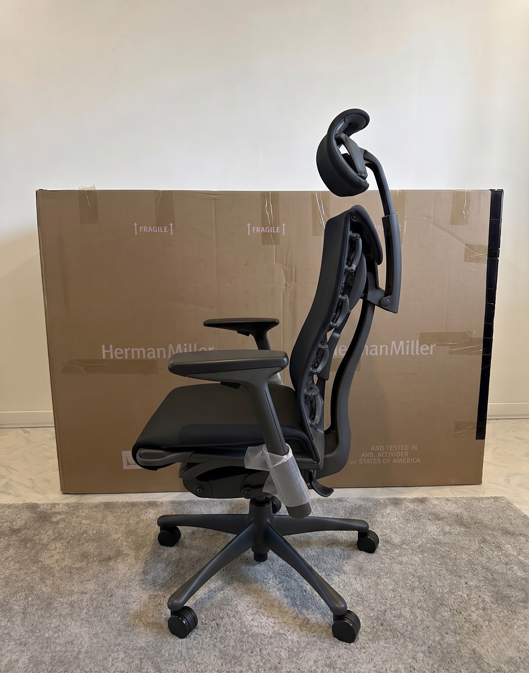 herman miller embody classic chair sync black with atlas headrest herman miller embody classic chair sync black with atlas headrest