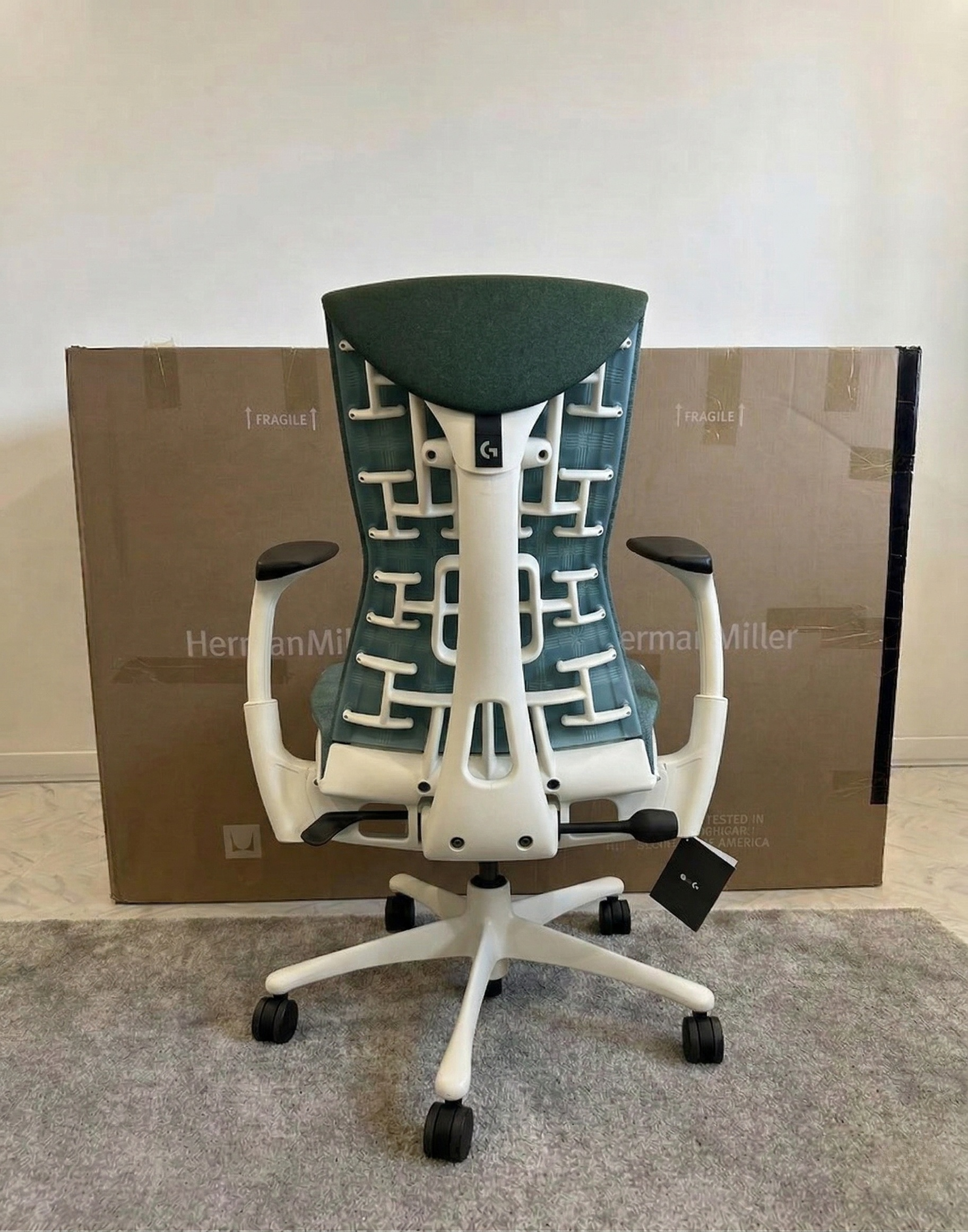 herman miller embody x logitech gaming chair galaxy & white herman miller embody x logitech gaming chair galaxy & white