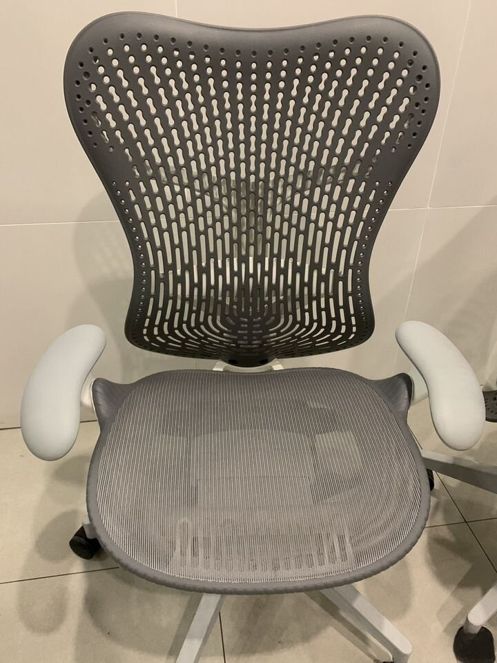 herman miller mirra 2 chair grey fog & studio white herman miller mirra 2 chair grey fog & studio white