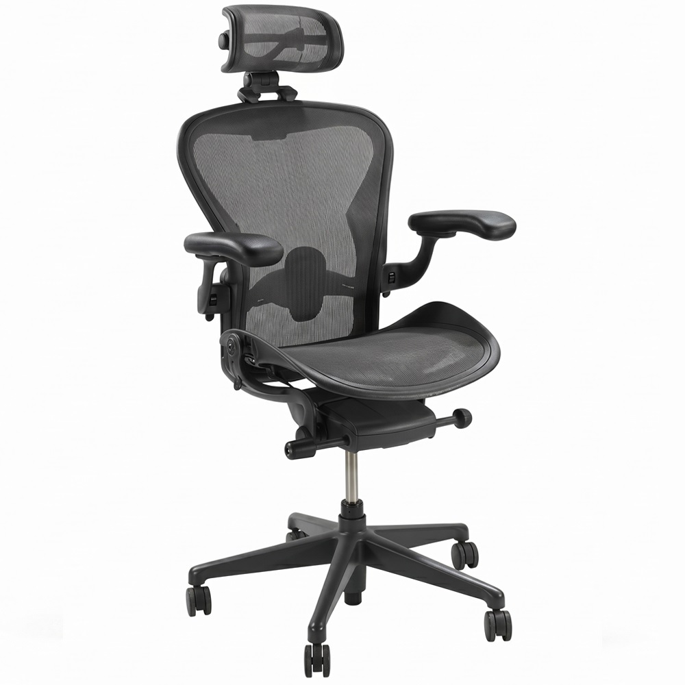 herman miller aeron remastered graphite with atlas headrest herman miller aeron remastered graphite with atlas headrest